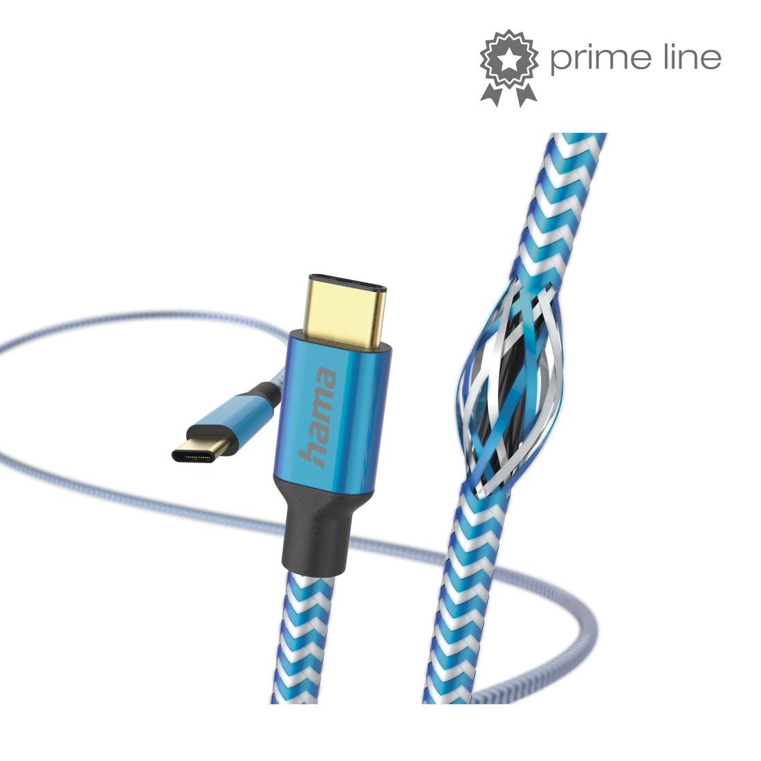 Кабел "Relfective" USB-C мъжко– USB-C мъжко, 1.5м, 480Mb/s, син