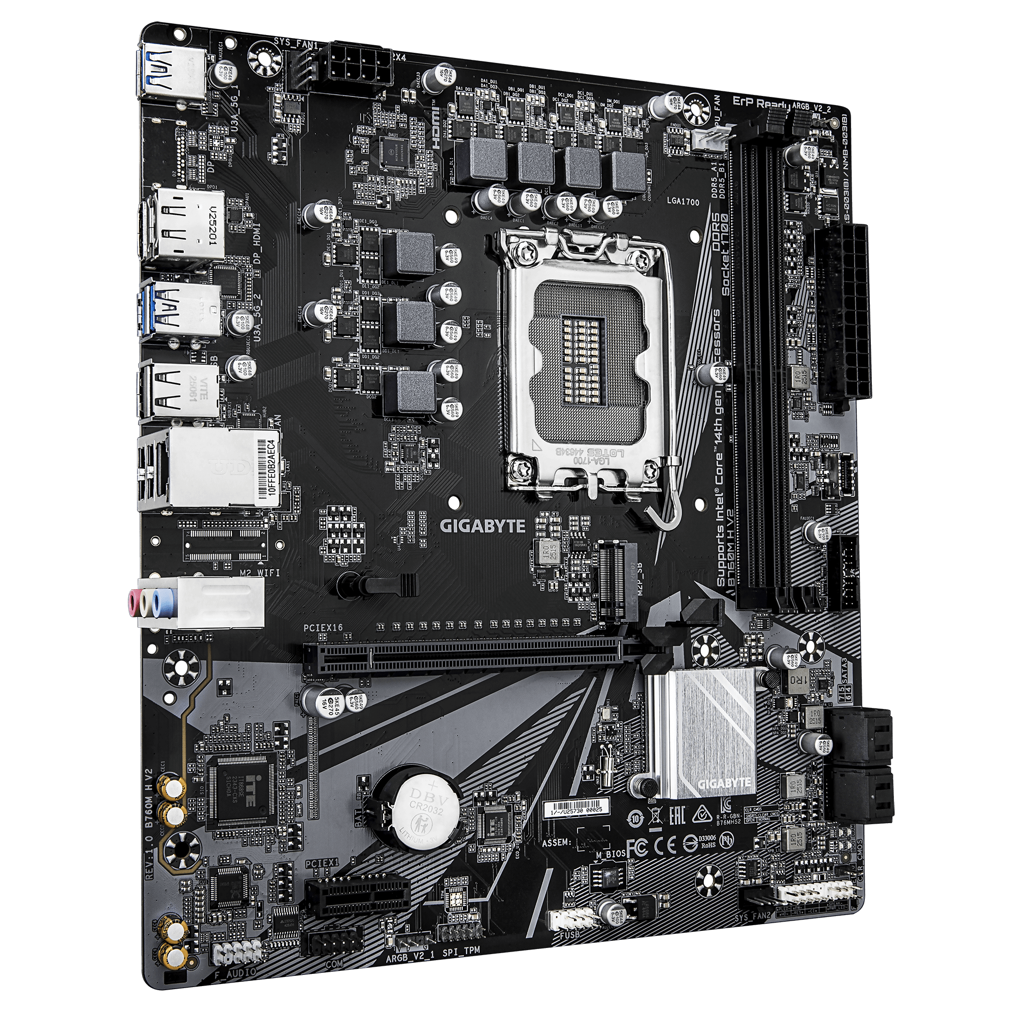 Дънна платка GIGABYTE B760M H V2 DDR5 LGA1700