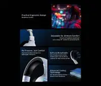 ATK безжични геймърски слушалки Wireless Gaming Headphones - M1 Mercury White - Bluetooth 5.3, 2.4G, ENC, Virtual 7.1 Surround
