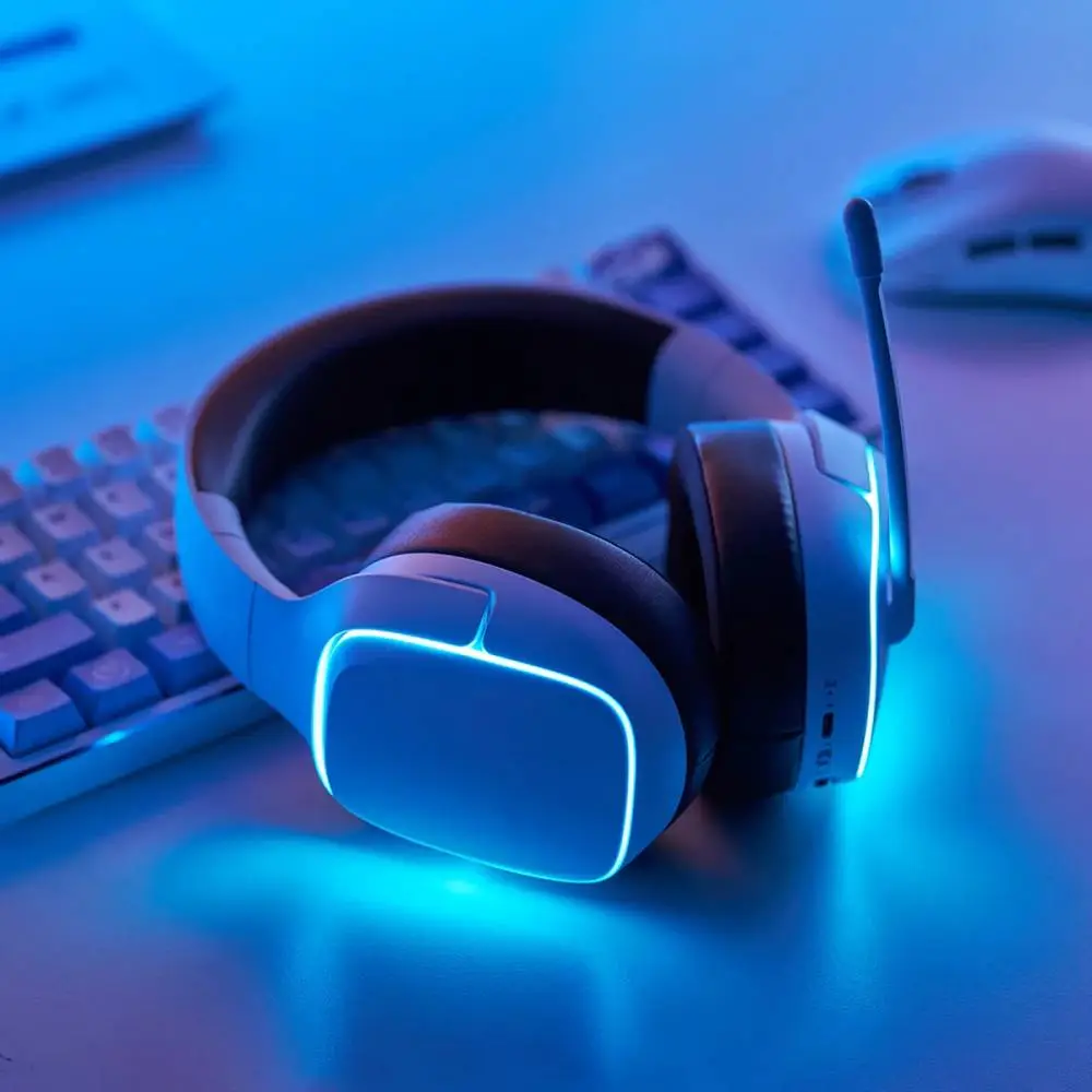 ATK безжични геймърски слушалки Wireless Gaming Headphones - M1 Mercury Black - Bluetooth 5.3, 2.4G, ENC, Virtual 7.1 Surround