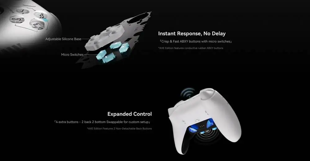 ATK геймпад Gamepad Set Battleaxe Pro - Hall Effect, Wireless, Bluetooth, 1000Hz - Black