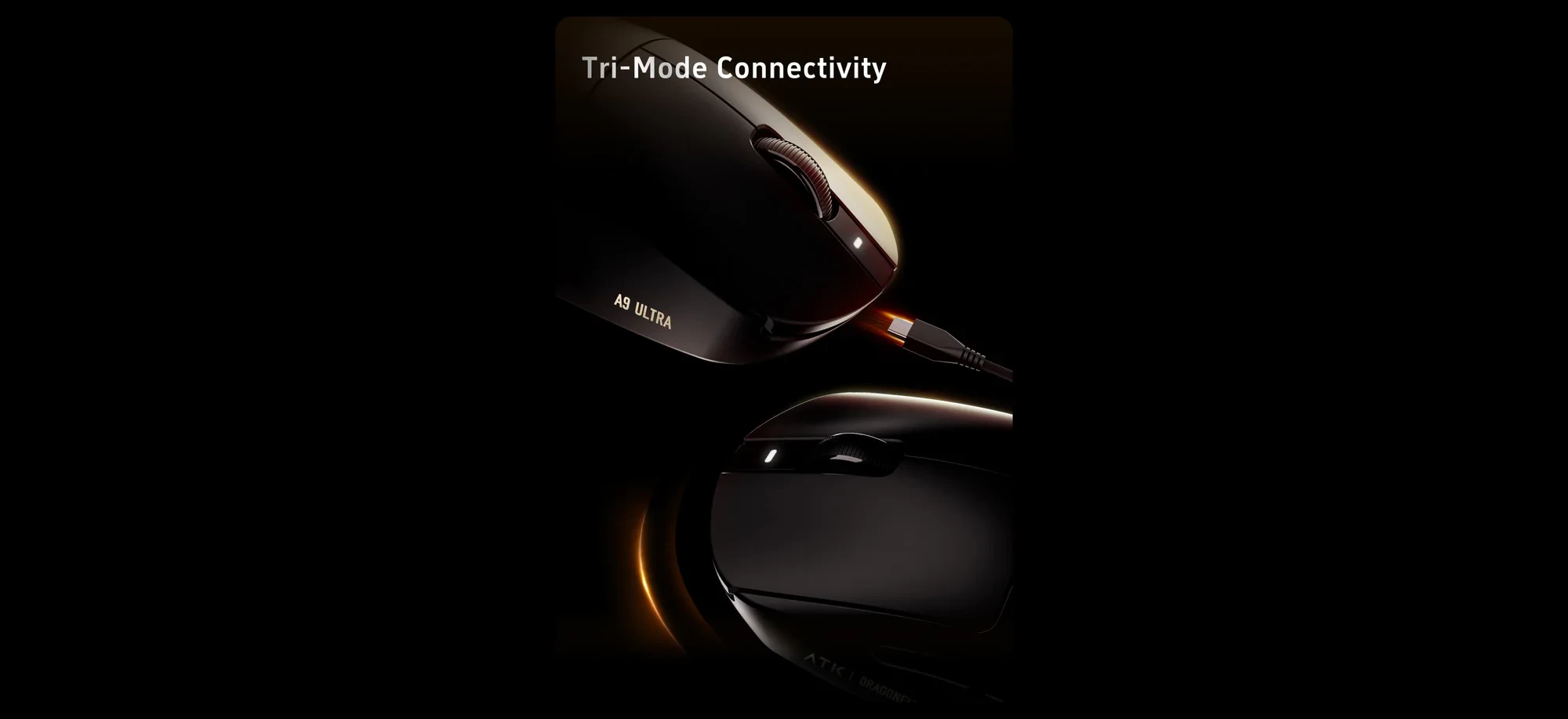 ATK професионална геймърска мишка Wireless Gaming Mouse A9 Tri-mode Nearlink - 1K, White