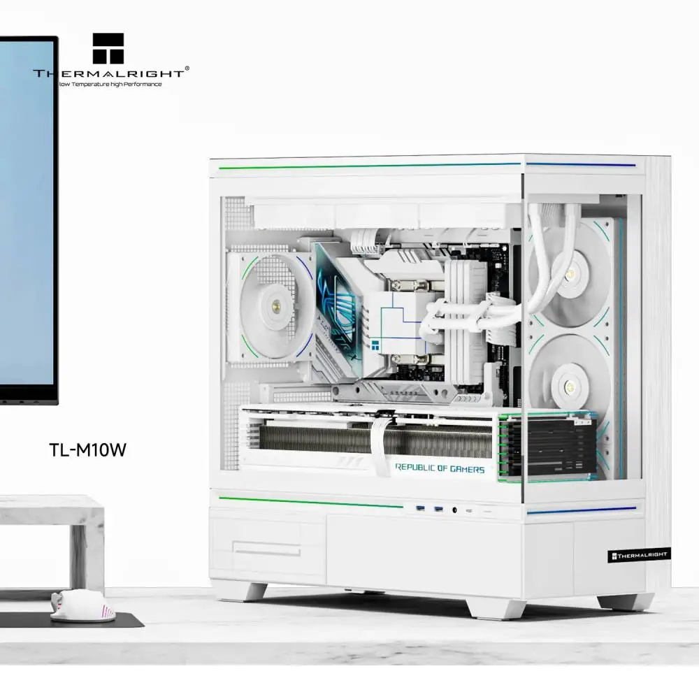 Thermalright кутия Case mATX - TL-M10 White - 4 x 120 mm ARGB included, USB-C