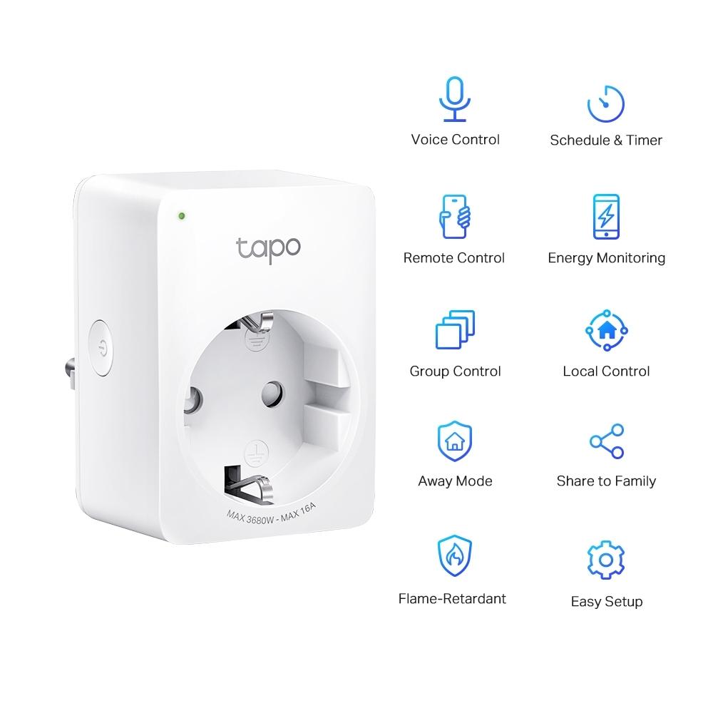 TP LINK TAPO P110 Смарт контакт  3680 W, 2.4Ghz,  таймер