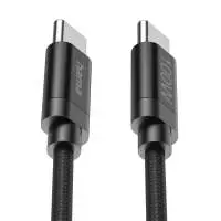 Hama Кабел за зареждане, "Fabric", USB-C - USB-C, 100 W, 3 m, Nylon, black