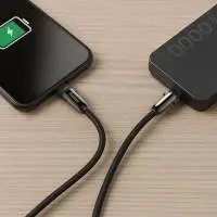 Hama Кабел за зареждане, USB-C, 2 в 1 с връзка за телефон, 1.2 m, черен