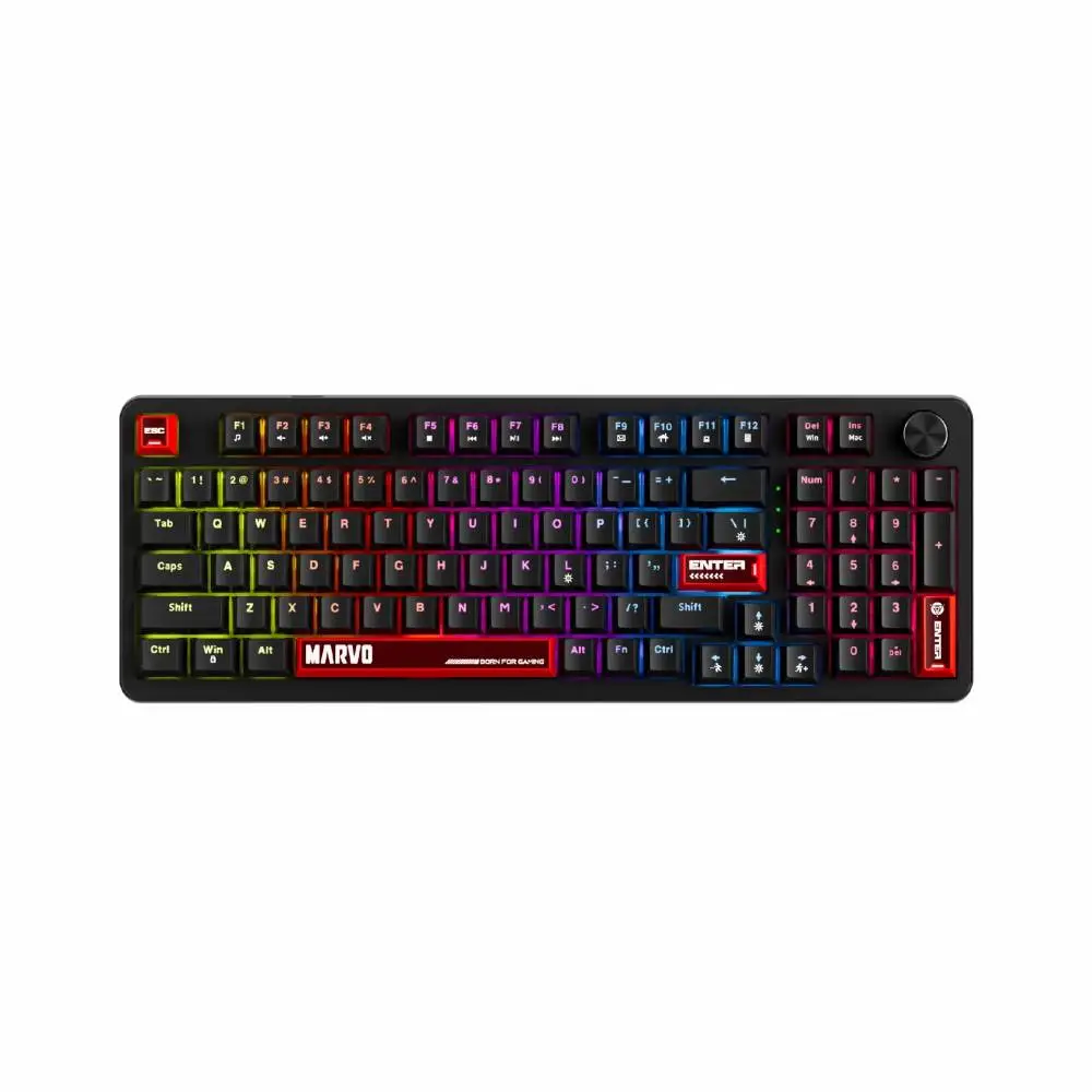 Marvo ігрова механічна клавіатура Gaming Mechanical Keyboard Arma 98 KG937 - 1K, TNT Peach Switches [Linear], (English US)