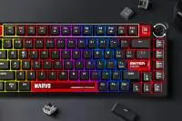 Marvo геймърска механична клавиатура Gaming Mechanical Keyboard Arma 67 KG935 - 1K, TNT Peach Switches [Linear], (English US)