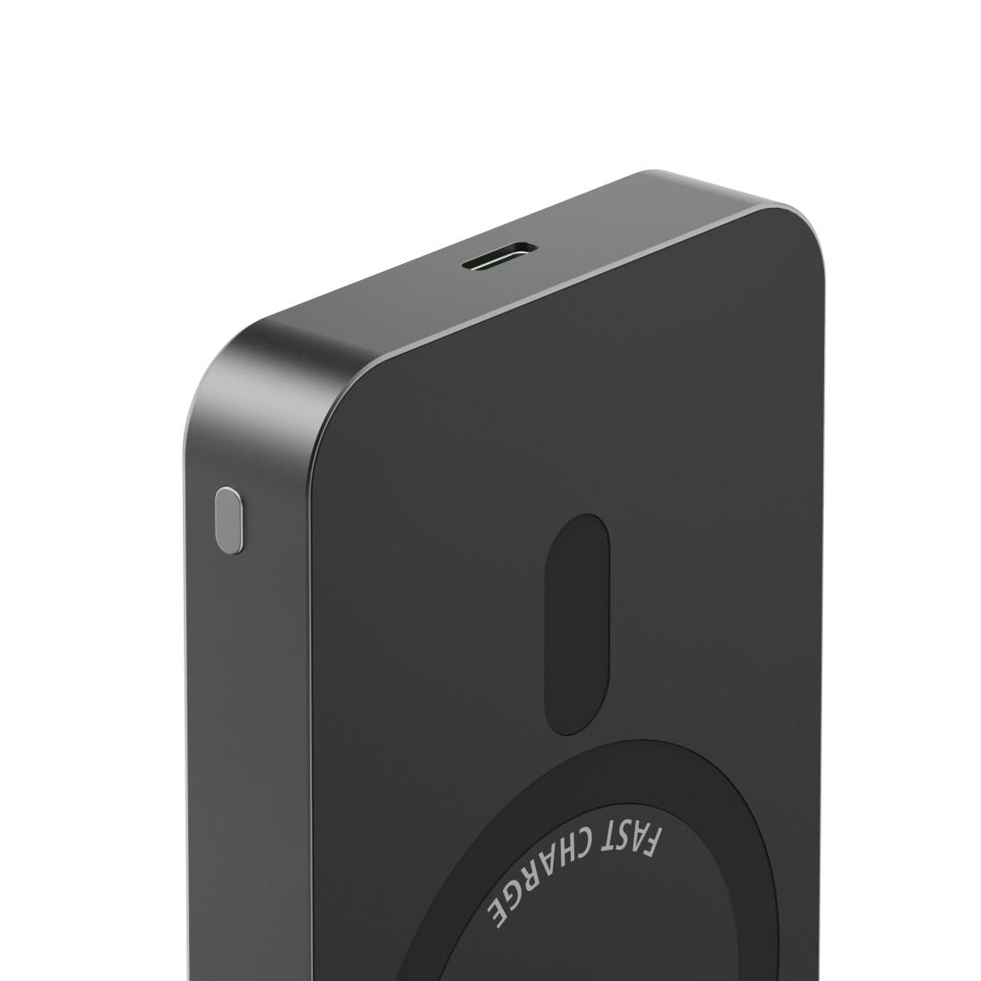 HAMA Безжична външна батерия Qi2, 10000mAh, индуктивно зареждане, антрацит