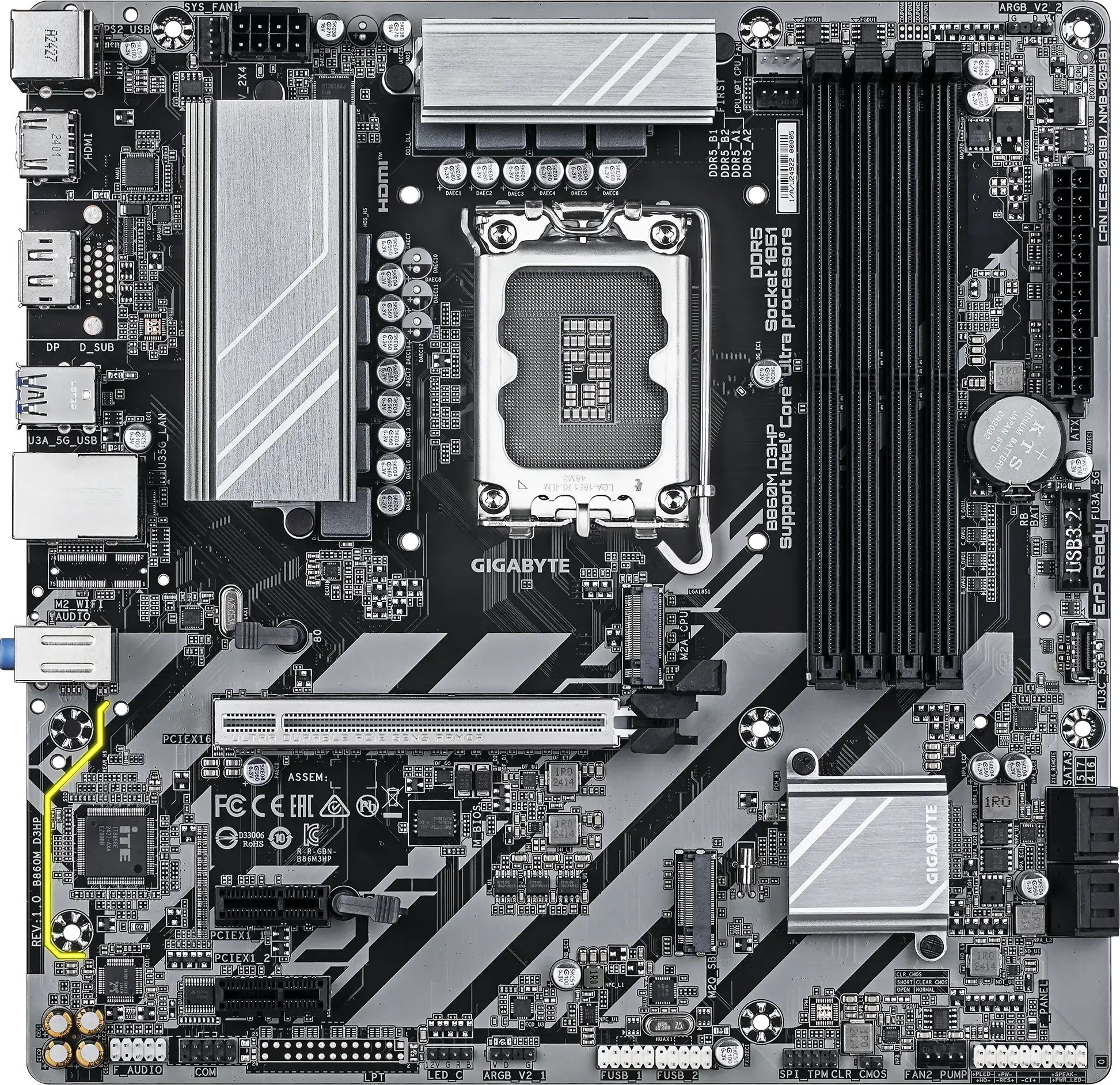 Дънна платка Gigabyte B860M D3HP LGA1851