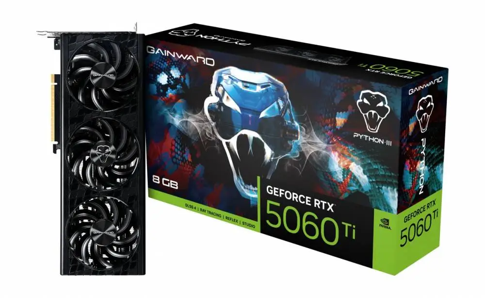Видео карта Gainward GeForce RTX 5060 Ti 8GB Python III - NE7506T019P1-GB2062T