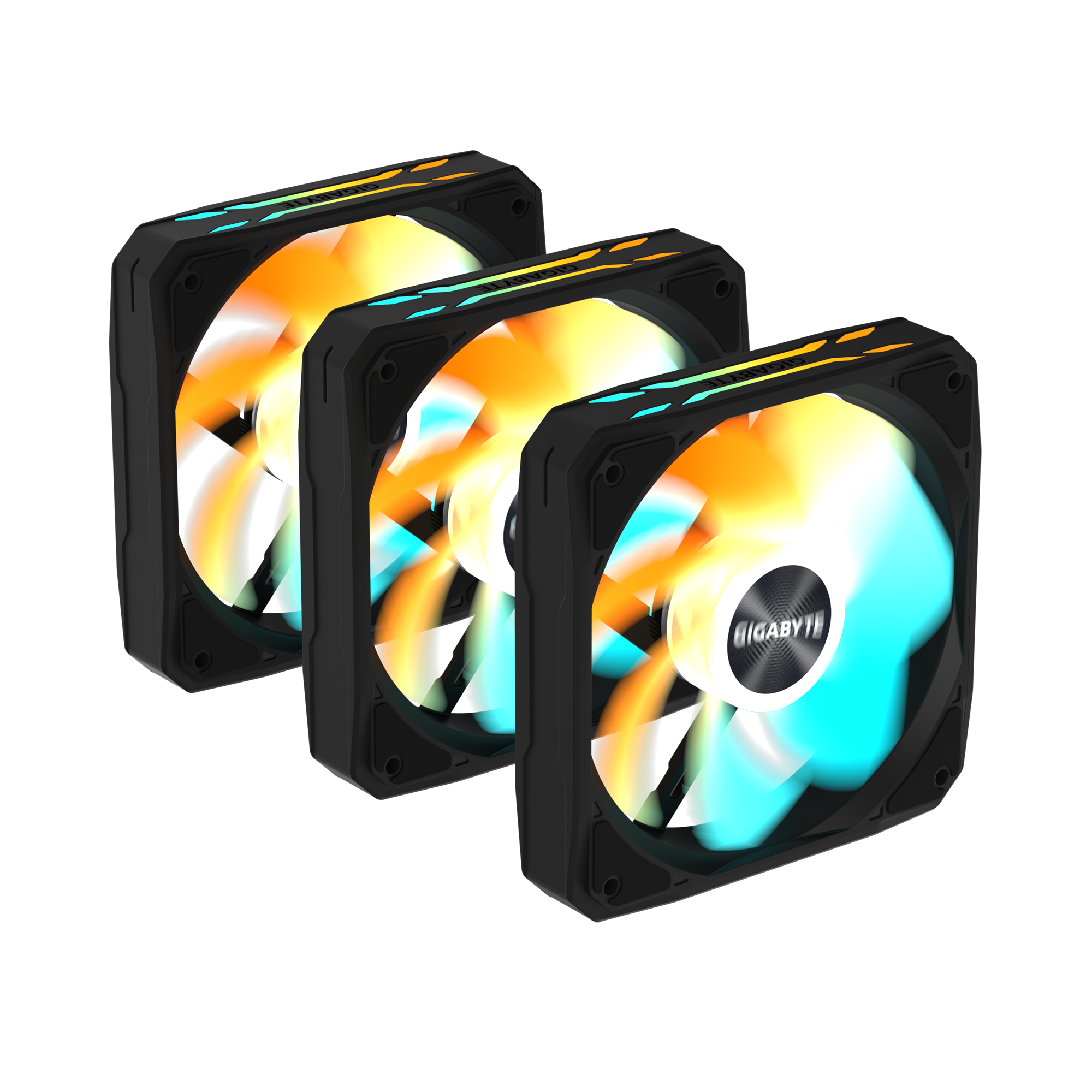 Вентилатори GIGABYTE AORUS EZ CHAIN RVS FAN 120 ARGB, 3-Pack