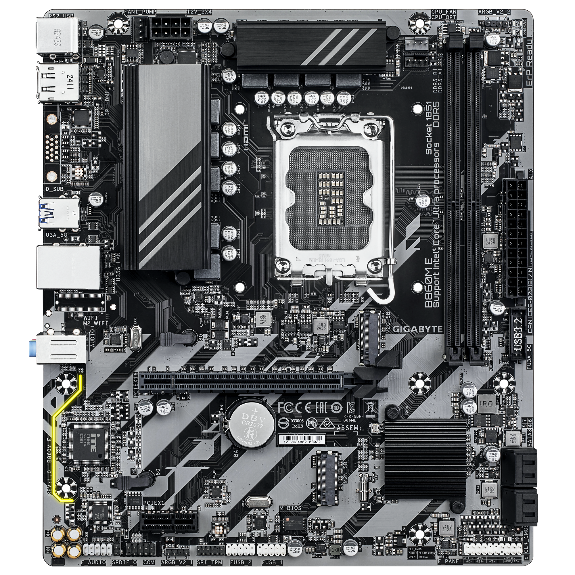 Дънна платка GIGABYTE B860M E LGA1851
