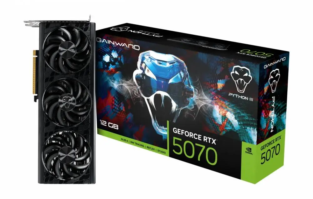 Видео карта Gainward GeForce RTX 5070 12GB Python III - NE75070019K9-GB2050T