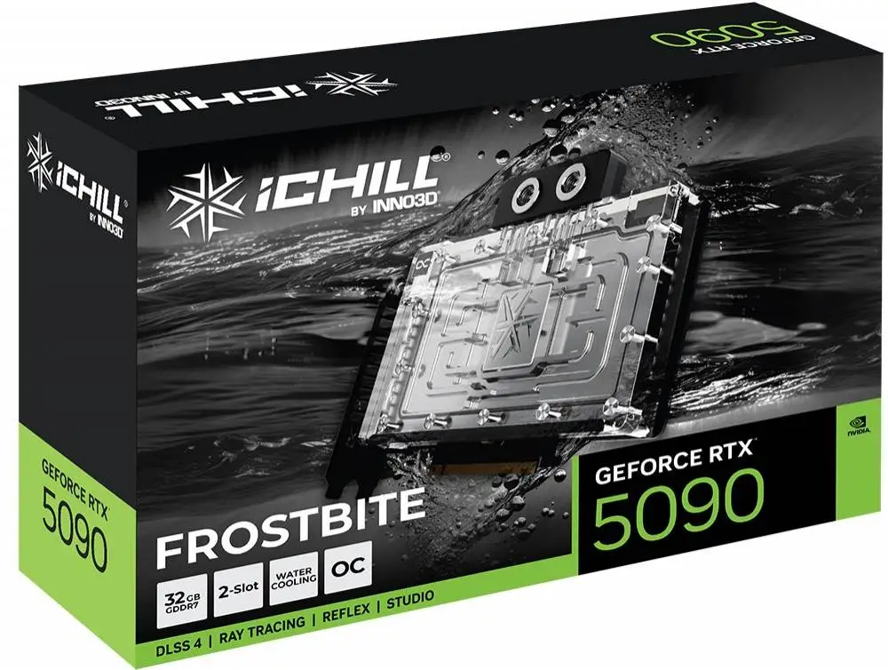 Видео карта INNO3D iChill GeForce RTX 5090 FROSTBITE 32 GB GDDR7 - C50903-32D7X-1759FB