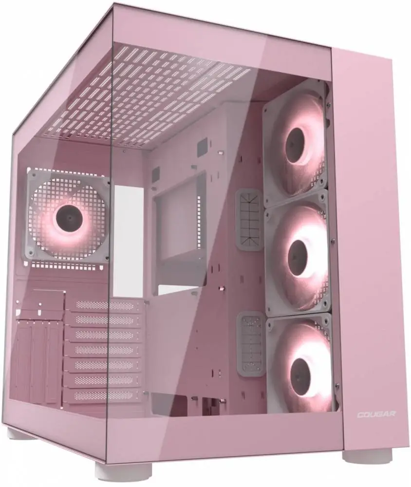 Кутия COUGAR FV150 RGB Mid-Tower Case Pink - CGR-5KA1P-RGB