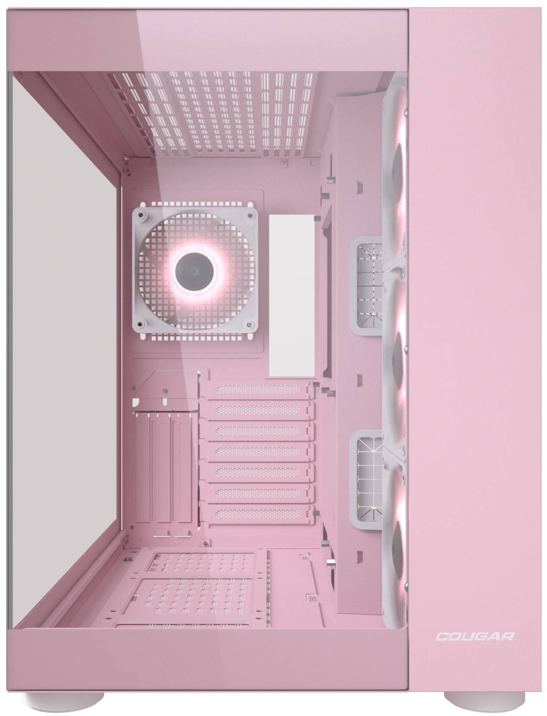Кутия COUGAR FV150 RGB Mid-Tower Case Pink - CGR-5KA1P-RGB