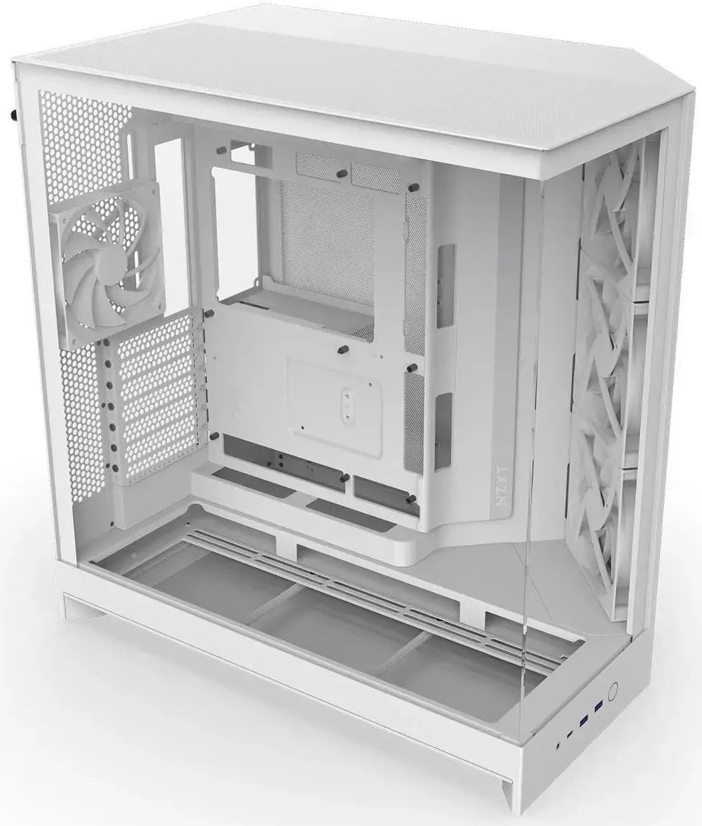 Кутия NZXT H9 Flow RGB Dual-Chamber - White