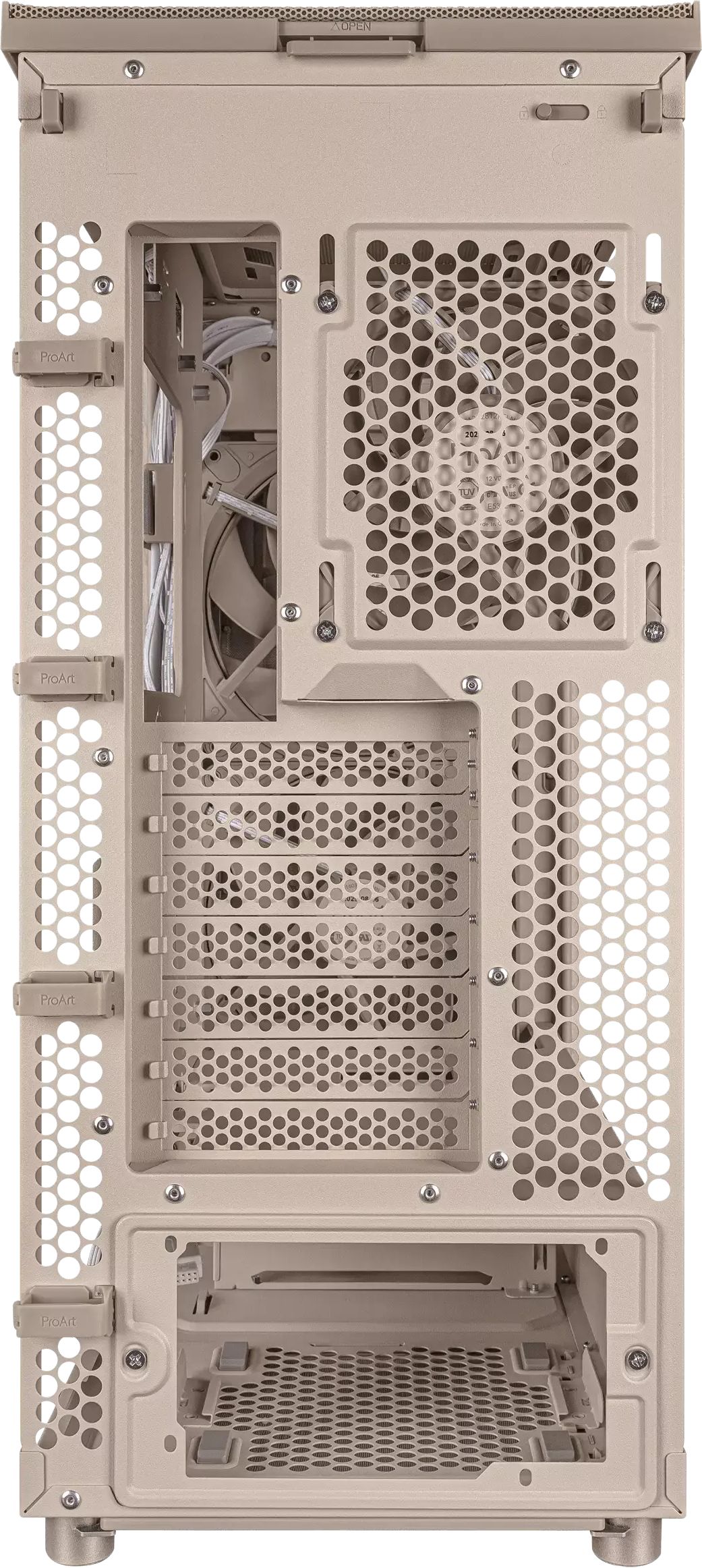Кутия ASUS ProArt PA401 Wood Edition Beige - Mesh Panel