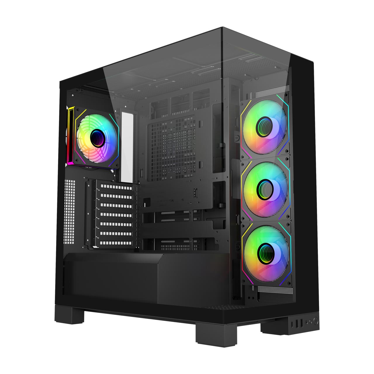 Gehäuse FPS Group M540-BA Mid Tower ATX Case Schwarz - POC0000274