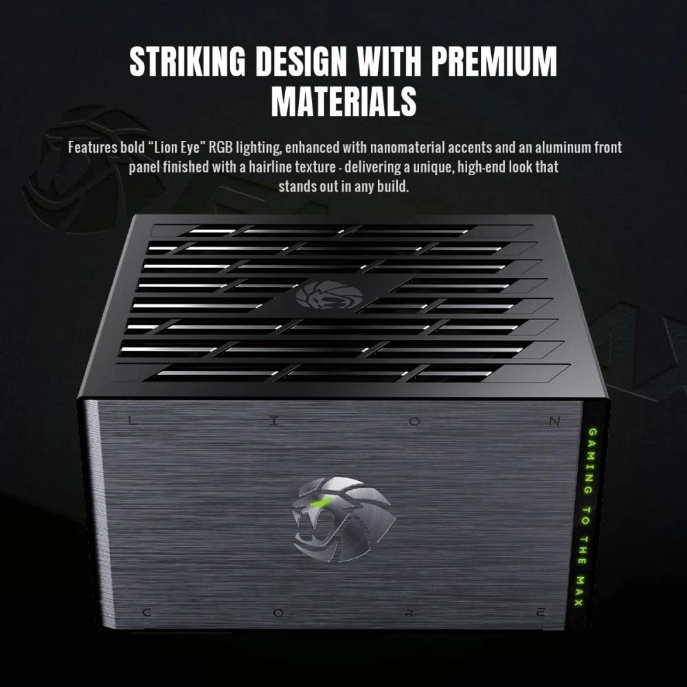 Захранване Gamemax LION CORE 1000P PSU ATX 3.1 1000W 80 Plus Platinum, Full Modular
