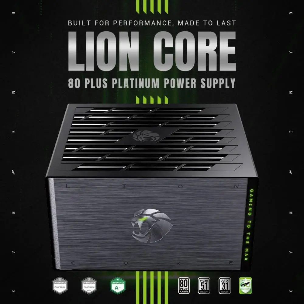 Захранване Gamemax LION CORE 1000P PSU ATX 3.1 1000W 80 Plus Platinum, Full Modular