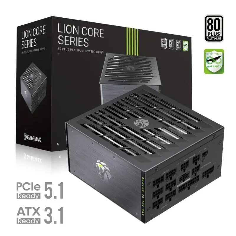 Захранване Gamemax LION CORE 1000P PSU ATX 3.1 1000W 80 Plus Platinum, Full Modular