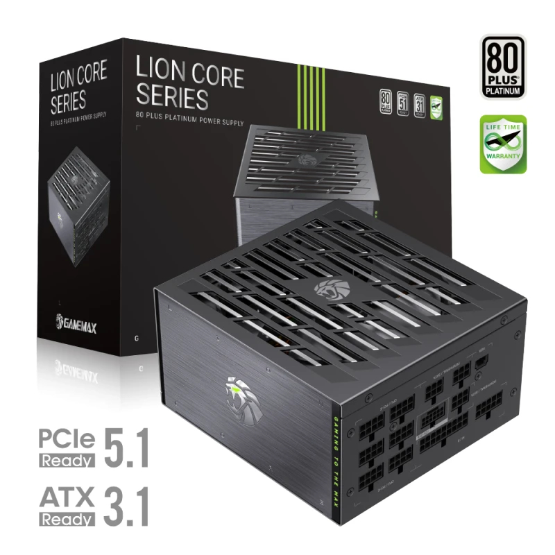 Захранване Gamemax LION CORE 1000P PSU ATX 3.1 1000W 80 Plus Platinum, Full Modular