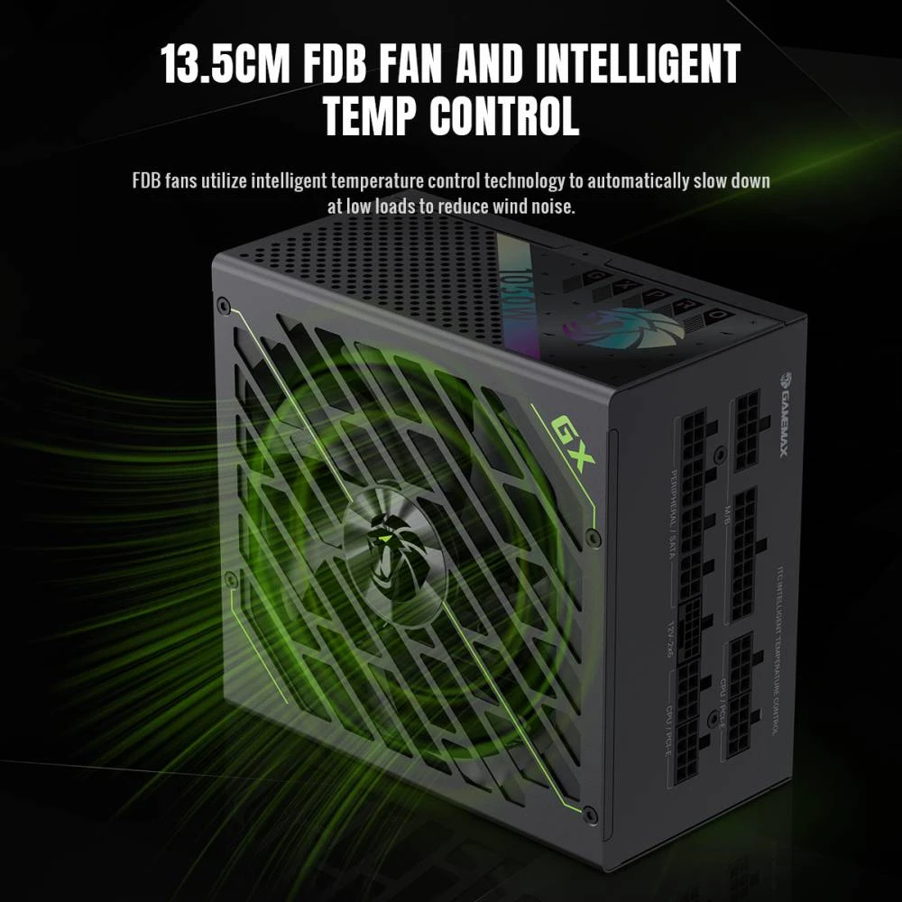 Захранване Gamemax GX PRO 1050G PSU ATX 3.1 1050W Plus Gold, Full Modular