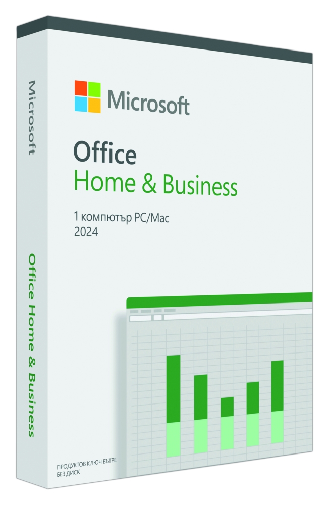 Офис пакет Microsoft Office Home and Business 2024 Bulgarian EuroZone 1 License Medialess - EP2-06645