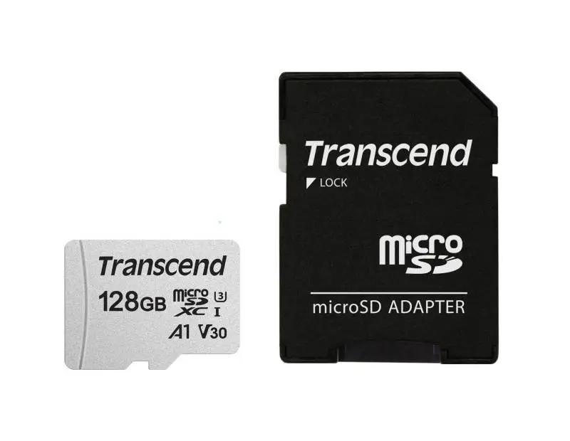Памет Transcend 128GB microSD w/ adapter UHS-I U3 A1 - TS128GUSD300S-A