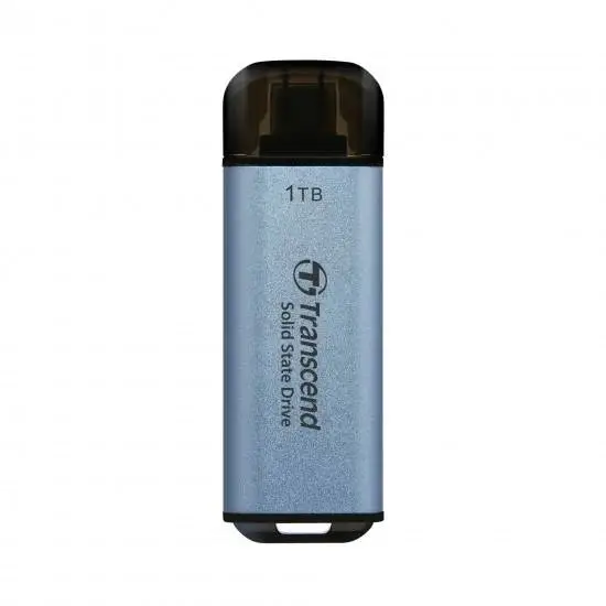 Външен диск Transcend 1TB, USB External SSD, ESD300C, USB 10Gbps, Type C, Sky Blue