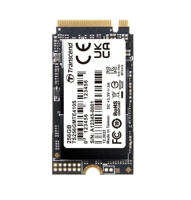 Диск SSD Transcend 256GB, M.2 2242, PCIe Gen4x4, NVMe, 3D TLC, DRAM-less - TS256GMTE410S