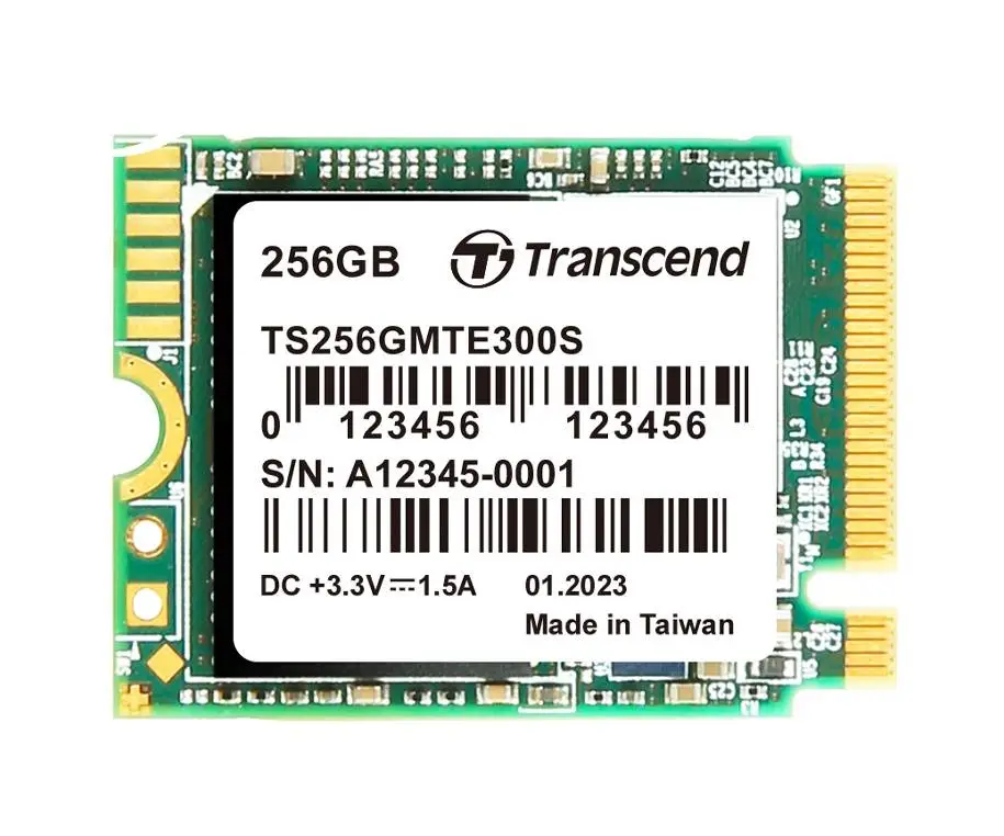 Диск SSD Transcend 256GB, M.2 2230, PCIe Gen3x4, NVMe, 3D TLC, DRAM-less