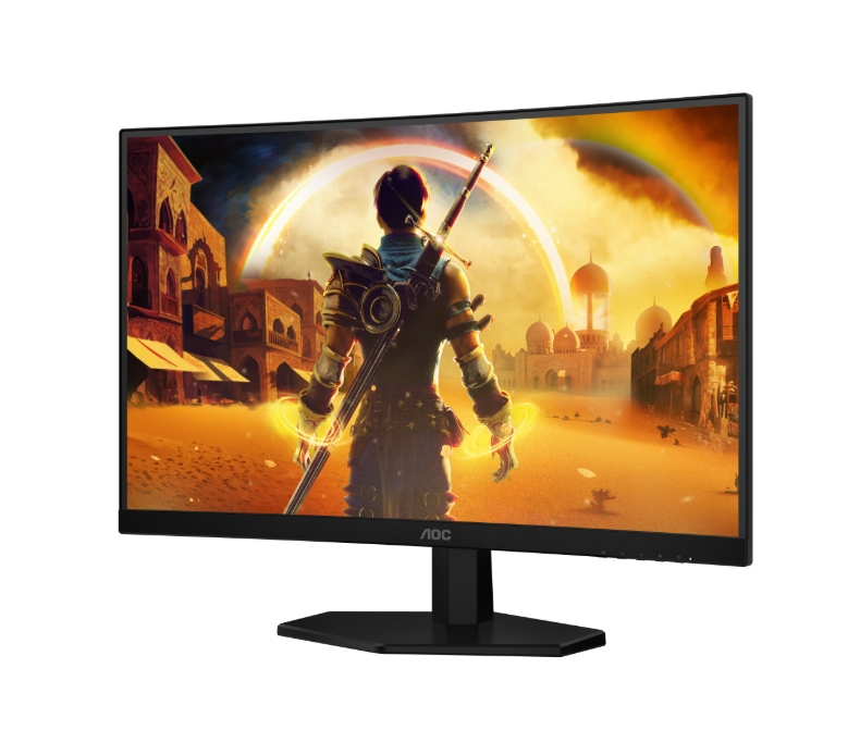 Монитор AOC C27G42E, 27" Curved 1500R, VA, WLED 1920x1080, 180Hz, 1ms GtG, Adaptive Sync, FlickerFree, Low Blue Light, 2Wx2, Tilt, 2xHDMI, DP