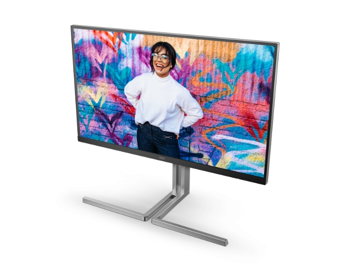 Монитор AOC U32U3CV, 31.5" Nano IPS WLED, 3840x2160, 60Hz, 4ms GtG, Adaptive Sync, FlickerFree, Anti Blue Light, 3Wx2, 2xHDMI, DP, USB hub