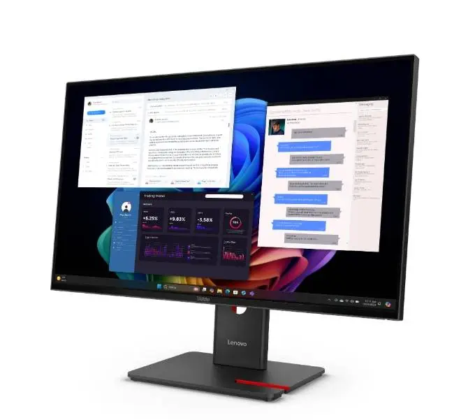 Монитор Lenovo ThinkVision T27ud-40 27" IPS WLED, 3840x2160, 60Hz, 4ms, USB hub, HDMI, USB-C, RJ45, Tilt, Swivel, Pivot, Height Adjust Stand - 64AFGAT2EU
