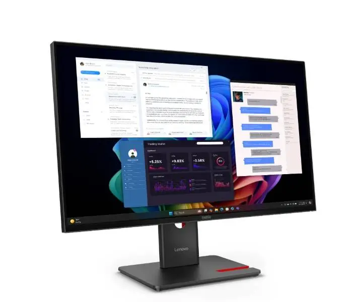 Монитор Lenovo ThinkVision T27ud-40 27" IPS WLED, 3840x2160, 60Hz, 4ms, USB hub, HDMI, USB-C, RJ45, Tilt, Swivel, Pivot, Height Adjust Stand - 64AFGAT2EU