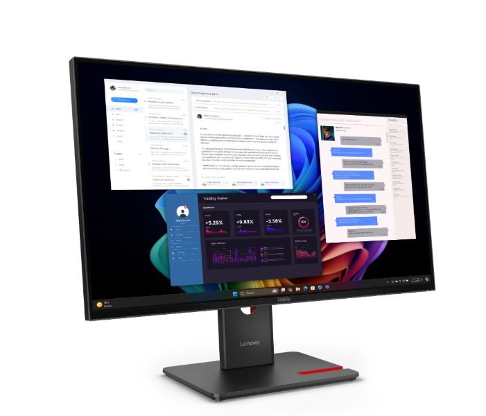 Монитор Lenovo ThinkVision T27ud-40 27" IPS WLED, 3840x2160, 60Hz, 4ms, USB hub, HDMI, USB-C, RJ45, Tilt, Swivel, Pivot, Height Adjust Stand - 64AFGAT2EU