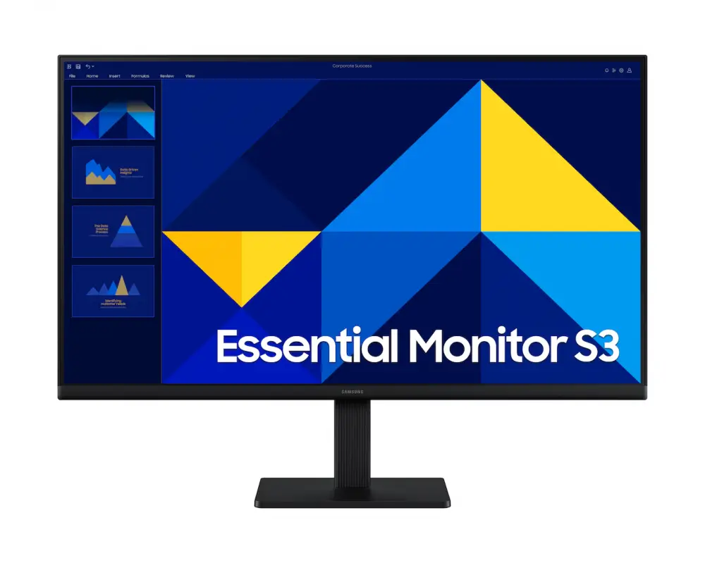 Monitor Samsung Essential S3 S30GD, 27" IPS FHD (1920x1080), 100Hz, 5ms, HDMI, VGA, Eye Care Technology, Flicker Free