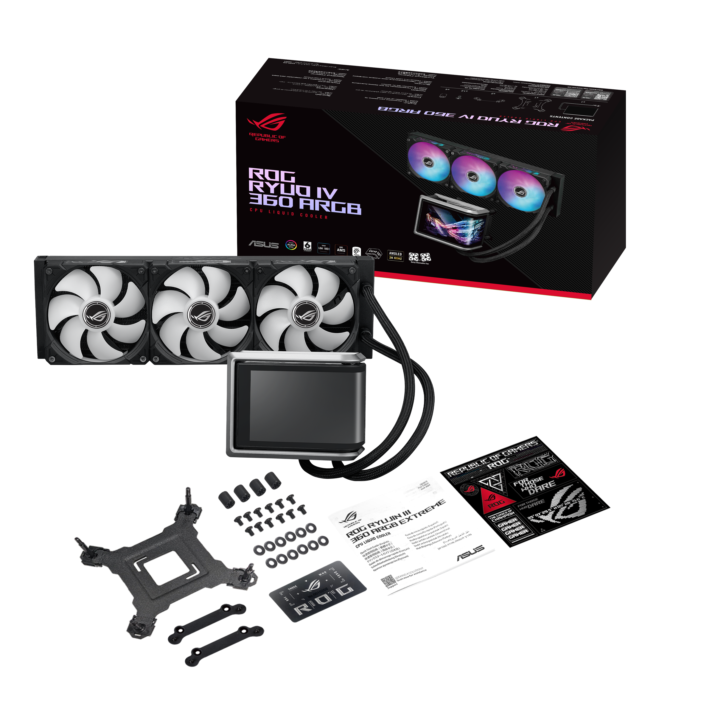 Охладител за процесор ASUS ROG Ryuo IV 360 ARGB 6.67" Curved AMOLED Display - 90RC01N1-B0EAY0