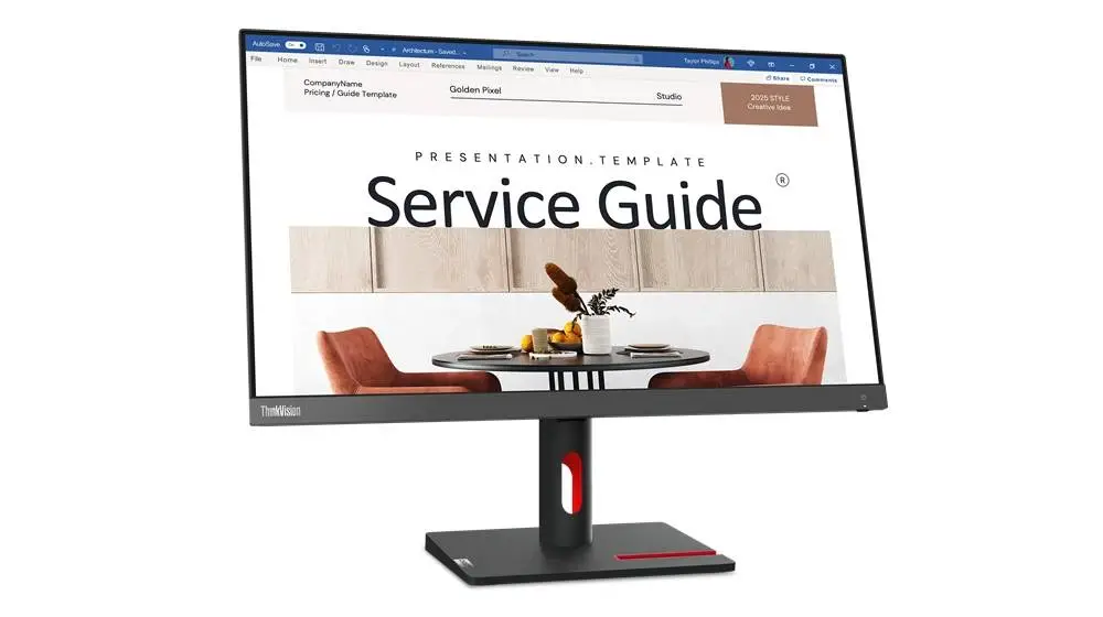Монитор Lenovo ThinkVision S24i-30 23.8" IPS, WLED, 16:9, 1920x1080, 6ms, 1300:1, 100Hz, HDMI, VGA, Tilt Stand - 63DEKAT3EU