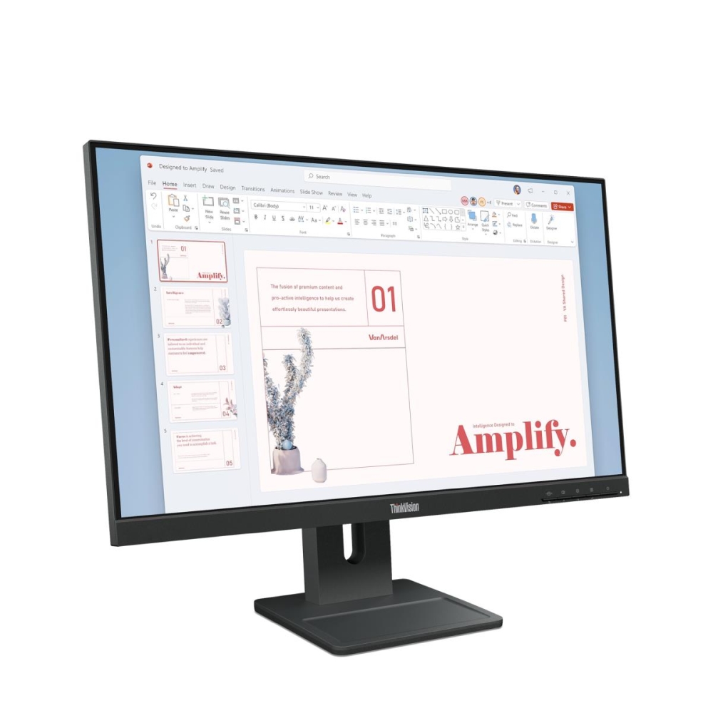 Монитор Lenovo ThinkVision E24-40 23.8" IPS, WLED, 16:9, 1920x1080, 4ms, 100Hz, Tilt, Swivel, Pivot, Height Adjust Stand, HDMI, DP, VGA