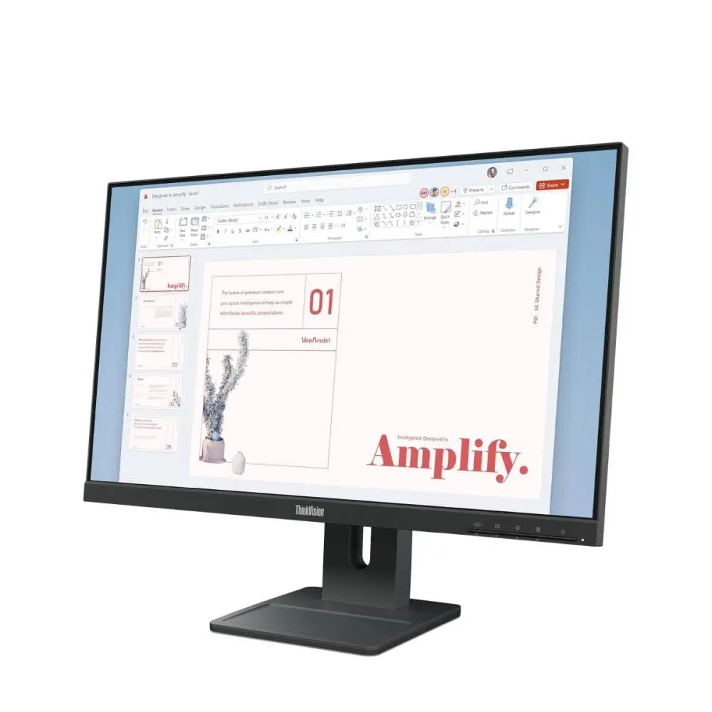 Монитор Lenovo ThinkVision E24-40 23.8" IPS, WLED, 16:9, 1920x1080, 4ms, 100Hz, Tilt, Swivel, Pivot, Height Adjust Stand, HDMI, DP, VGA