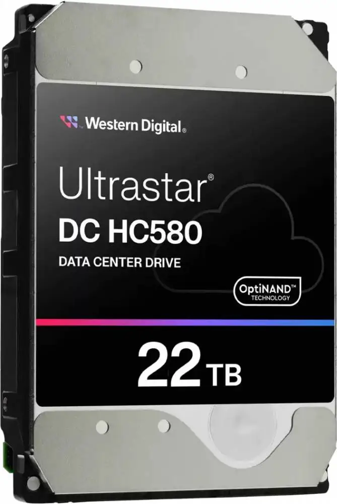 Твърд диск WD Ultrastar DC HC580 22TB, 3.5", 7200rpm, 512MB SATA3 6Gb/s - WUH722422ALE6L4
