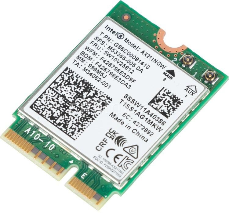 Tarjeta de red Intel Wi-Fi 6E AX211 (Gig+), M.2 2230, 2x2 AX R2 (6GHz)+BT, No vPro