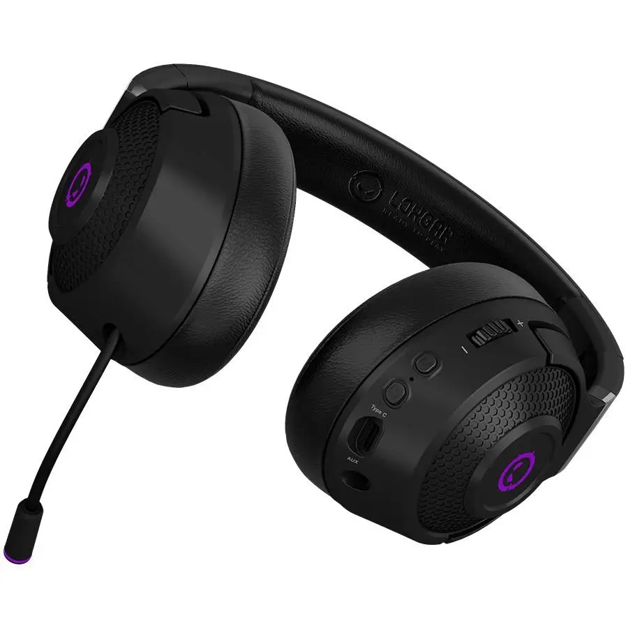 Безжични геймърски слушалки LORGAR Noah 702 Black - LRG-GHS702