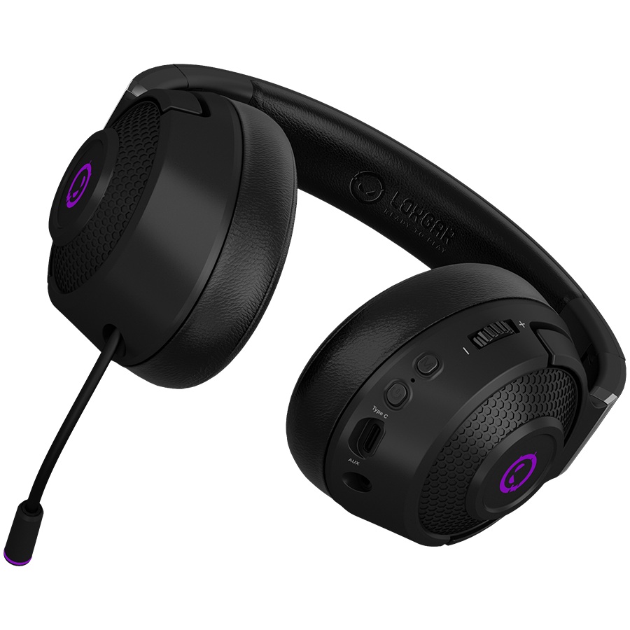 Безжични геймърски слушалки LORGAR Noah 702 Black - LRG-GHS702