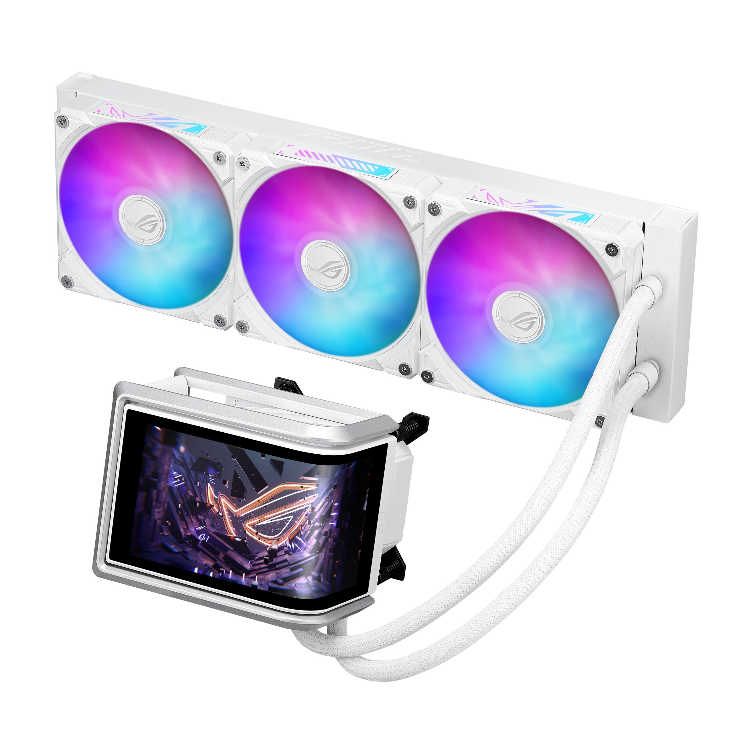 Охладител за процесор ASUS ROG Ryuo IV 360 ARGB White Edition 6.67" Curved AMOLED Display - 90RC01N2-B0EAY0