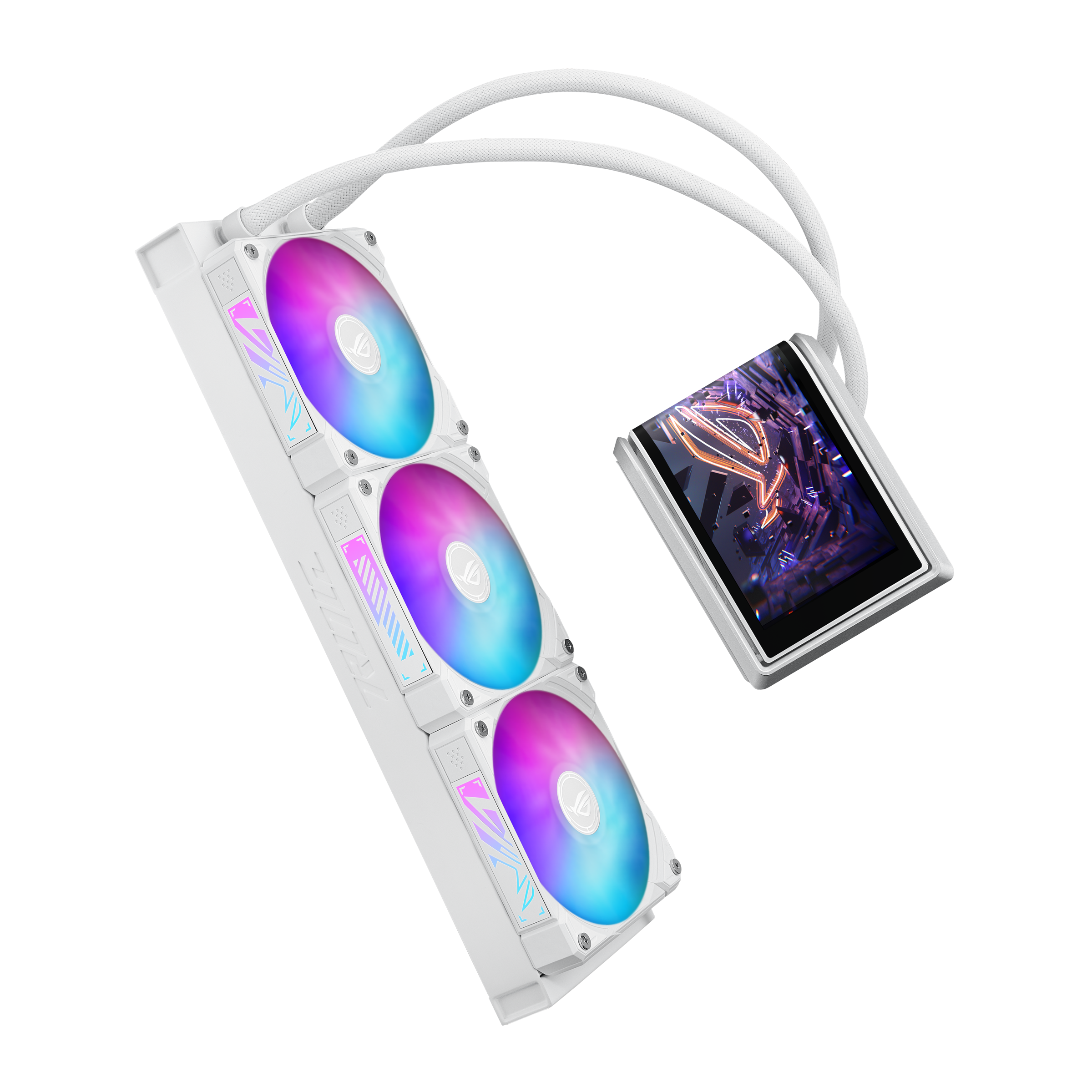 Охладител за процесор ASUS ROG Ryuo IV 360 ARGB White Edition 6.67" Curved AMOLED Display - 90RC01N2-B0EAY0